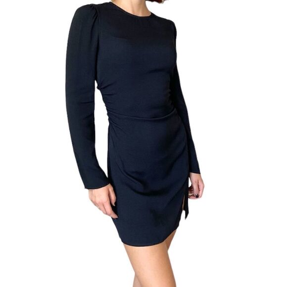 Reformation Mini Black Dress Long Sleeve Size 0 - Picture 2 of 8